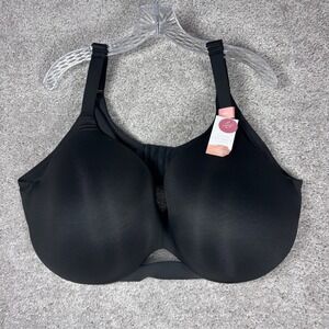 Cacique Comfort Bliss Lightly Lined Full Coverage Bra Black 54DD m91540 NWT